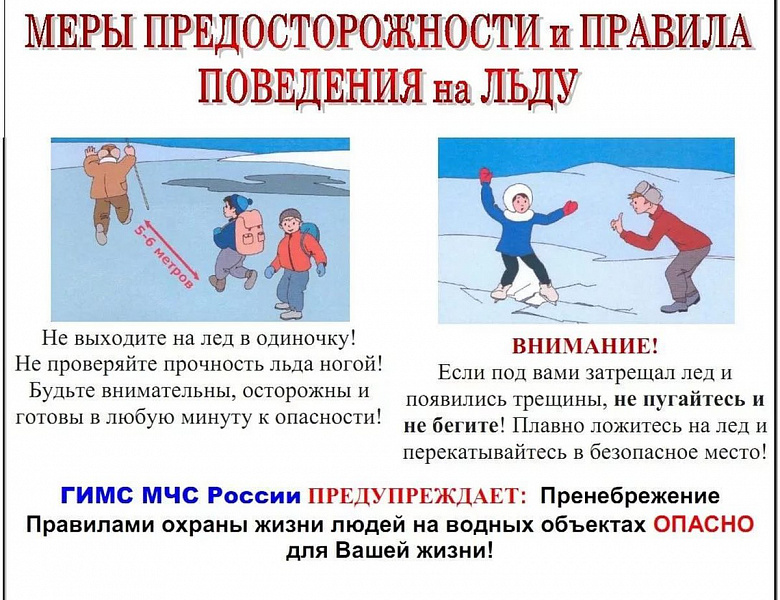 Меры предосторожности и правила поведения на льду